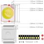 Chanzon 100 pcs 3528 (1210) White SMD LED Diode Lights Chips (Surface Mount PLCC 3.5mmx2.8mm DC 3V 20mA 7-8LM) High Intensity Bright Lighting Bulb Lamps Electronics Components Light Emitting Diodes