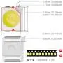 Chanzon 100 pcs 3528 (1210) White SMD LED Diode Lights Chips (Surface Mount PLCC 3.5mmx2.8mm DC 3V 20mA 7-8LM) High Intensity Bright Lighting Bulb Lamps Electronics Components Light Emitting Diodes
