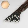 EDGELEC 50pcs 12 Volt 3mm Warm White LED Lights Emitting Diodes Pre Wired 7.9 Inch DC 12v LED Light Diffused Colored Lens Small LED Lamps