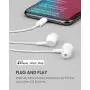 PALOVUE Lightning Headphones Earphones Earbuds Compatible iPhone 12 11 Pro Max iPhone X XS Max XR iPhone 8 Plus iPhone 7 Plus MFi Certified with Microphone Controller SweetFlow White