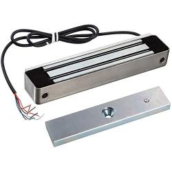 UHPPOTE 600lb Holding Force Outdoor Electric Magnetic Gate Lock with Mount Bracket for Inswinging Door