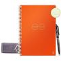 Rocketbook Smart Reusable Notebook - Lined Eco-Friendly Notebook with 1 Pilot Frixion Pen & 1 Microfiber Cloth Included - Beacon Orange Cover, Executive Size (6'' x 8.8'')