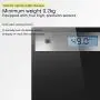 SVYHUOK Talking Bathroom Scale, Electronic Glass Platform, Visual and Voice Display, High Precision Digital LCD Display, LBS and KG Measurement (Black)
