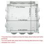 LeMotech ABS Plastic Dustproof Waterproof IP65 Junction Box Universal Electrical Project Enclosure White 7.9 x 7.9 x 3.1 inch (200 x 200 x 80 mm)