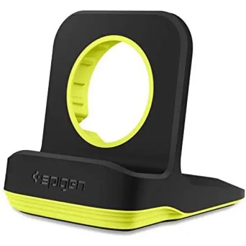 Spigen S350 Designed for Apple Watch Stand for 44mm/40mm Series 6/SE/5/4 and 42mm/38mm Series 3/2/1 - Volt Black