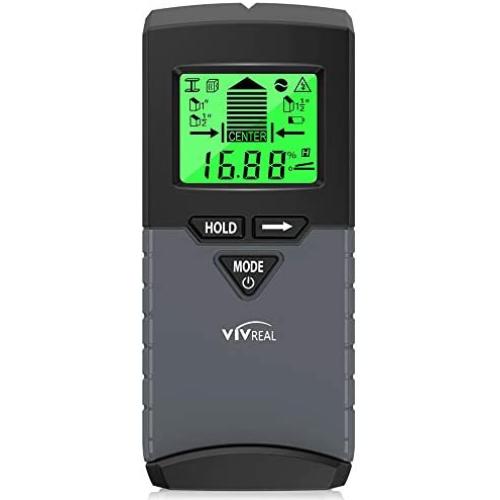Stud Finder, Upgraded 6 in 1 Wall Scanner with 5 Scanning Modes & Digital Level to Scan Stud, Metal, AC Wire, Wood, LCD Display and Sound Warning for Easier Scanning (Grey)