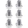 TORCHSTAR Gimbal Recessed Lighting Kit, 3 Inch Air Tight IC Rated Housing, White Trim, LED Dimmable GU10 Bulb, ETL Listed, 2700K Soft White, Adjustable Downlight, Pack of 6