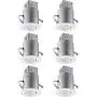 TORCHSTAR Gimbal Recessed Lighting Kit, 3 Inch Air Tight IC Rated Housing, White Trim, LED Dimmable GU10 Bulb, ETL Listed, 2700K Soft White, Adjustable Downlight, Pack of 6