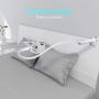 Saiji Gooseneck Cell Phone Holder, Clamp Universal Lazy Mount Clip Hands Free Flexible Long Arm Bracket Grip for 4.0-6.3 Phones Mobile Stand Baby Monitor for Desk, Bed, Office, Kitchen (White)
