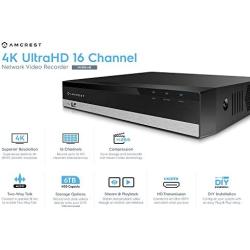 Amcrest NV2116-HS 16CH NVR 4K/6MP/5MP/4MP/3MP/1080P Network Video Recorder, 16-Channels, No PoE Ports, Supports 16 x 4K IP Cameras, HDD Not Included (Supports up to 6TB Hard Drive) (No Built-in WiFi)