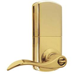 MiLocks Keypad Lever Handle, Polished Brass