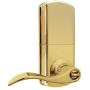 MiLocks Keypad Lever Handle, Polished Brass