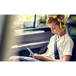 Pokemon Pikachu Kids Headphones, Adjustable Headband, Stereo Sound, 3.5Mm Jack, Wired Headphones for Kids, Tangle-Free, Volume Control, Childrens Headphones Over Ear for School Home, Travel