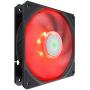 Cooler Master SickleFlow 120 V2 Red Led 120mm Square Frame Fan with Air Balance Curve Blade Design, Sealed Bearing, PWM Control for Computer Case & Liquid Radiator
