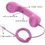CellCase Vintage Retro 3.5mm Telephone Handset Cell Phone Receiver Mic Microphone Speaker for iPhone iPad Mobile Phones Cellphone Smartphone (Pink)