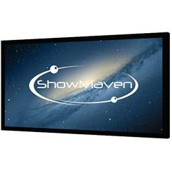 ShowMaven 100in /120in Fixed Frame Projector Screen, Diagonal 16:9, Active 3D 4K Ultra HD Projector Screen for Home Theater or Office (100inch)