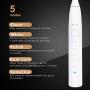 Vsmile Sonic Electric Toothbrush Lasts 80 Days on One Charge Rechargeable Inductive Charging with Travel Case Decent Box 5 Modes 6 Replacement Heads, 2200mAh Battery