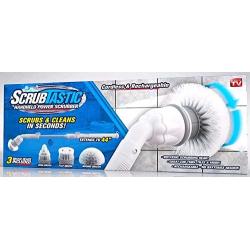 Scrubtastic Electric Power Shower Tile Scrubber - Rechargeable Cleaning Wand - Measures 36'' Long