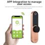 DATO Smart Lock L-F500, Keyless Entry Front Door Locks Homekit locksets for Exterior, Fingerprint, Digital Electronic Keypad, Bluetooth,Quickset, w/ App, for AirBnB, Home, Rose Gold