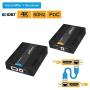 gofanco HDBaseT HDMI Extender 4K 60Hz (4:2:0 8-bit) Over CAT5e/CAT6/CAT7 Cable with Bi-Directional IR, PoC - Up to 70 Meters (230 feet) @ 1080p 60Hz 40 Meters (130 feet) @ UHD, HDCP 2.2 (HDbaseT-Ext)