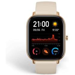 Amazfit GTS Fitness Smartwatch with Heart Rate Monitor, 14-Day Battery Life, Music Control, 1.65'' Display, Sleep and Swim Tracking, GPS, Water Resistant, Smart Notifications, Desert Gold