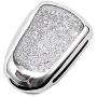 YIJINSHENG TPU Soft Plating Smart Key Fob Remote Cover Case Protector Keyless Jacket for Cadillac CT6 XT5 CTS XTS SRX ATS GTS ATSL HYQ2AB HYQ2EB Car Crystal Keychain for Women(Silver Crystal)