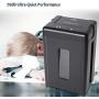 WOLVERINE 15-Sheet Super Micro Cut High Security Level P-5 Heavy Duty Paper/CD/Card Shredder for Home Office, Ultra Quiet by Manganese-Steel Cutter and 8 Gallons Pullout Waste Bin SD9520 (Black ETL).