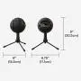 Blue Snowball iCE USB Mic for Recording and Streaming on PC and Mac, Cardioid Condenser Capsule, Adjustable Stand, Plug and Play – Black