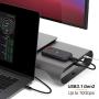 MONITORMATE ProBASE Gen2 10Gbps USB-C Monitor&Laptop Stand with USB3.1 Gen2 Hub/4K@60fps HDMI/UHS-II CardReader/Ethernet. Compatible with MacBook Pro 16″/MacBook Pro 15″ 2017 or Later(Grey)
