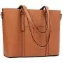 BROMEN Women Briefcase 15.6 inch Laptop Tote Bag Vintage Leather Handbags Shoulder Work Purses BROMEN Women Briefcase 15.6 inch Laptop Tote Bag Vintage Leather Handbags Shoulder Work Purses