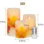 Flameless Candles Light, VEEKI Battery Candles Warm White Flameless Pillar Candles Moving Wick Flameless Candles Flickering Led Candles with Remote Control Timer Decorative Candles (Maple Leaf)