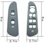 Window Switch Bezel Fits for Dodge Ram 1500 2500 3500 2002-2010, Driver Passenger Side Master Panel Door Gray OEM Replacement 5HZ71XDVAD 5HZ71XDVAE 68171680AA 56049805AB 641-00653L
