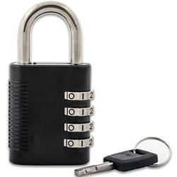 FJM Security SX-575 Combination Padlock with Key Override and Code Discovery, Pack of 25 with 2 Keys
