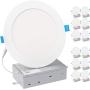 HYPERLITE LED Recessed Lighting 12 Pack 6 Inch 3000K 900Lm CRI>90 Dimmable Ultra-Thin LED Recessed Ceiling Light with Junction Box IC Rated Slim Downlight Simple Retrofit Installation-ETL&Energy Star