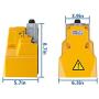 XURUI Heavy Duty Momentary Foot Switch XF-502B, Single Pedal, SPDT, 15A 250V, Cast Aluminium