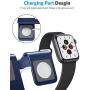 Apple Watch Stand, OMOTON 2 in 1 Universal Desktop Stand Holder for iPhone and Apple Watch Series 5/4/3/2/1 (Both 38mm/40mm/42mm/44mm) (Deep Navy)