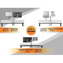 MagicHold 3 in 1 Stand for Laptop and Monitor or Tablet, Laptop/Monitor Desk Stand arm, 360º Rotating, Height Adjustable,Supports Laptop(11-17 inch), Monitor(17-32 inch), Tablet/ iPad Pro(5-13 inch)