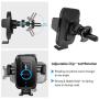 Tiluza Wireless Car Charger Touch Sensor Auto Clamping Mount 10W Qi Fast Charging Compatible with iPhone11/Pro/Xs/Max/XR/X/8/Plus, Samsung S10/S9/S8/Note10/9/8 and More