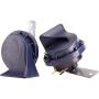 FARBIN Horn 12V Car Horns Loud Dual-Tone Waterproof Auto Horn Electric Snail Horn Kit Universal for Any 12V Vehicles (Blue horn with wire harness, 12v)