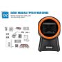 NETUM Desktop Barcode Scanner, 1D 2D Omnidirectional Hands-Free USB Wired Barcode Reader, Capture Barcodes from Mobile Phone Screen, Automatic Image Sensing for Supermarket Library Retail Store
