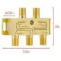 GE Digital 4-Way Coaxial Cable Splitter, 2.5 GHz 5-2500 MHz, RG6 Compatible, Works with HD TV, Satellite, High Speed Internet, Amplifier, Antenna, Gold Plated Connectors, Corrosion Resistant, 33527