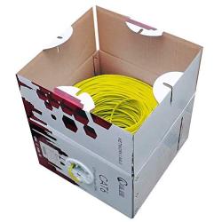 Newyork Cables 1000ft Cat6 Plenum | 100% Solid Bare Copper Wire 23AWG 4 Pair, 550MHz, Unshielded Twisted Pair (UTP), Cat 6 Ethernet Cable Plenum - Yellow