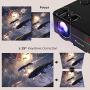 Mini Video Projector, Portable Outdoor Movie Projector 1080P Supported, 4500 Lux LED Phone Projector for Home Theater, Compatible with iPhone, Android, TV Stick, HDMI,USB, PS5, Black