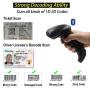 TEEMI TMSL-57CR 1D 2D Bluetooth Barcode Scanner with Intelligent USB Cradle Charge Station Wall Mounted, Omni-Directional Hands-Free Screen Scanning QR PDF 417 Decode