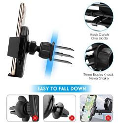 Car Vent Phone Mount, AONKEY Cell Phone Holder Adjustable Hook Clip Cradle Universal for All Smartphones Include iPhone 11 Pro/11 Pro Max/XR/XS/XS Max/X/8/7, Galaxy S9/S10/S10 Plus Note 9/Note 10 Plus