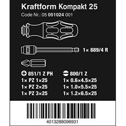 Wera 051024 Kraftform Kompakt 25 Pouch Set