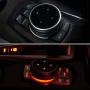 Keenso Car Interior Center Console Multimedia Buttons Decorative Cover Frame Trim for X1 X3 X5 X6 F30 E90 F10 F18 F25 E60(7 Button Style2)