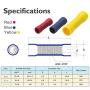AIRIC Red Butt Connectors Crimp 100pcs 22-16AWG Butt Connector Fully Insulated PVC Butt Splice Wire Connectors, 22-16 Gauge