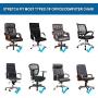 WOMACO Printed Office Chair Covers, Stretch Computer Chair Cover Universal Boss Chair Covers Modern Simplism Style High Back Chair Slipcover (A3, Large)