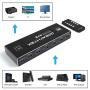 HDMI Matrix 4x2 Switch 4K@60Hz 4:4:4, Audio EDID Extractor with IR Remote Control, HDR Dolby Vision SPDIF 5.1CH & Optical & L/R 3.5mm Output, HDMI2.0 Video Switcher Splitter 3D 1080P